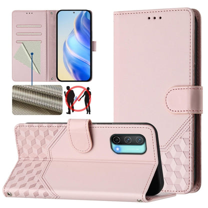 Honeycomb Embossing RFID Leather Phone Case, For OnePlus Nord CE 5G, For OnePlus Nord 2, For OnePlus 9 Pro, For OnePlus 9