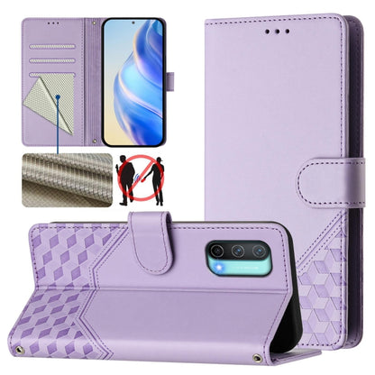 Honeycomb Embossing RFID Leather Phone Case, For OnePlus Nord CE 5G, For OnePlus Nord 2, For OnePlus 9 Pro, For OnePlus 9