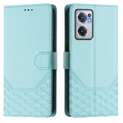 Honeycomb Embossing RFID Leather Phone Case, For OnePlus Nord CE 2 5G, For OnePlus 10 Pro 5G, For OnePlus Nord N20 5G, For OnePlus 9R