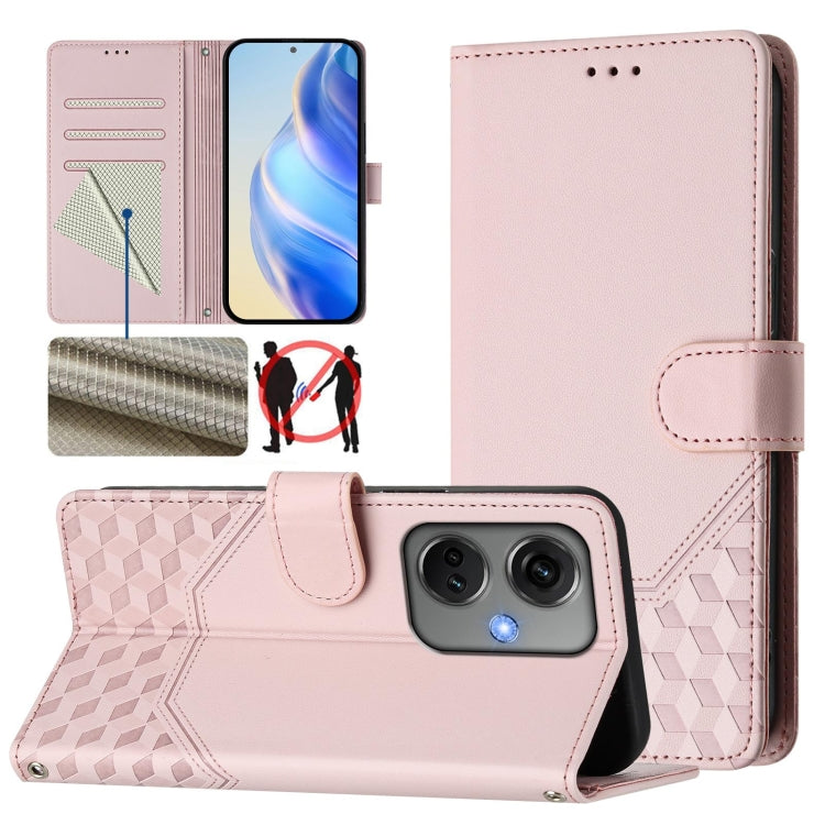 Honeycomb Embossing RFID Leather Phone Case, For OnePlus Nord CE3 5G India, For OnePlus Nord CE 3 Lite / Nord N30, For OnePlus Nord 3 / Ace 2V, For OnePlus 11R 5G Global