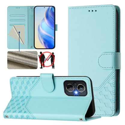 Honeycomb Embossing RFID Leather Phone Case, For OnePlus Nord CE 2 5G, For OnePlus 10 Pro 5G, For OnePlus Nord N20 5G, For OnePlus 9R