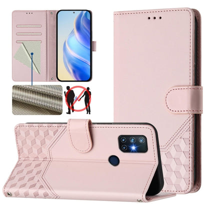 Honeycomb Embossing RFID Leather Phone Case, For OnePlus Nord N10 5G