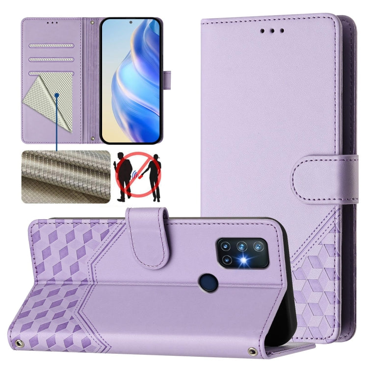 Honeycomb Embossing RFID Leather Phone Case, For OnePlus Nord N10 5G