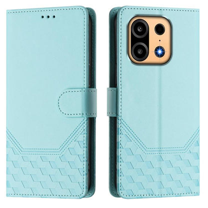 Honeycomb Embossing RFID Leather Phone Case, For OnePlus Turbo 6X Pro 5G, For OnePlus Turbo 6 / Turbo 6V, For OnePlus Ace 5 Ultra, For OnePlus Ace 5 Racing