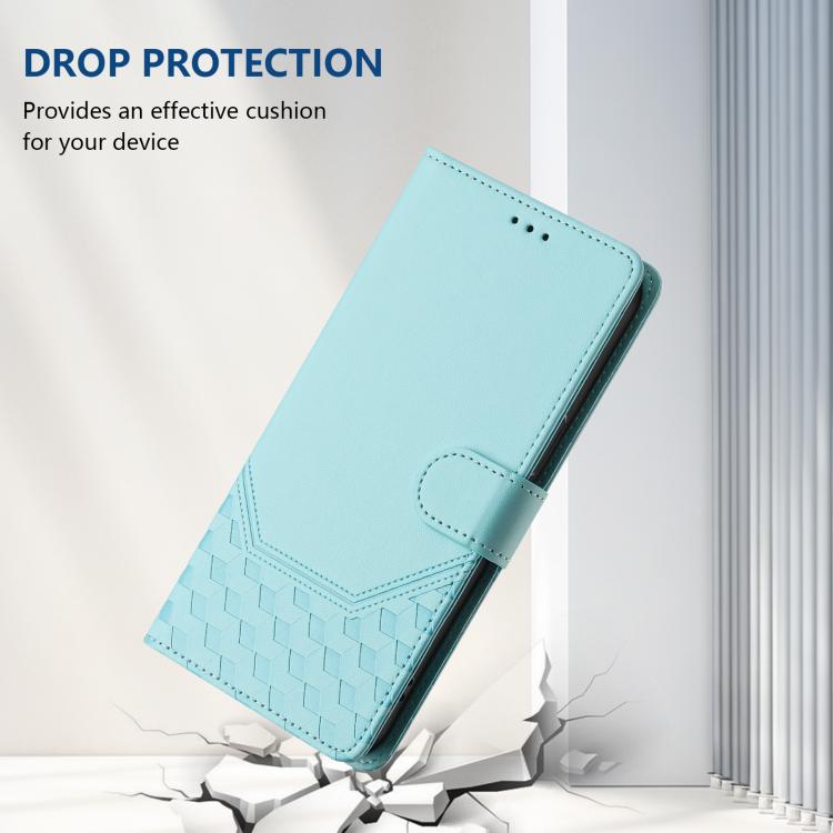 Honeycomb Embossing RFID Leather Phone Case, For OnePlus Turbo 6X Pro 5G, For OnePlus Turbo 6 / Turbo 6V, For OnePlus Ace 5 Ultra, For OnePlus Ace 5 Racing