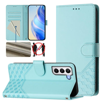 Honeycomb Embossing RFID Leather Phone Case, For Samsung Galaxy S21 FE 5G, For Samsung Galaxy S21 5G, For Samsung Galaxy S21+ 5G, For Samsung Galaxy S21 Ultra 5G
