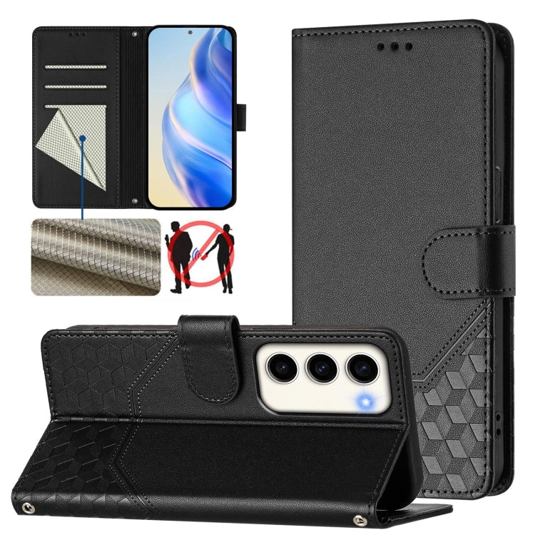 Honeycomb Embossing RFID Leather Phone Case, For Samsung Galaxy S23 5G, For Samsung Galaxy S22 Ultra 5G, For Samsung Galaxy S22+ 5G, For Samsung Galaxy S22 5G