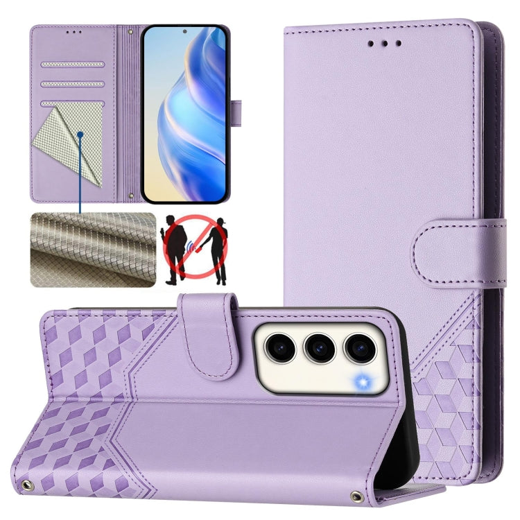 Honeycomb Embossing RFID Leather Phone Case, For Samsung Galaxy S23 5G, For Samsung Galaxy S22 Ultra 5G, For Samsung Galaxy S22+ 5G, For Samsung Galaxy S22 5G