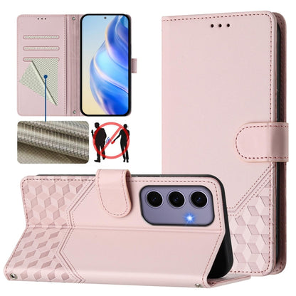 Honeycomb Embossing RFID Leather Phone Case, For Samsung Galaxy S24 5G, For Samsung Galaxy S23 FE 5G, For Samsung Galaxy S23 Ultra 5G, For Samsung Galaxy S23+ 5G
