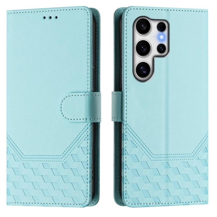 Honeycomb Embossing RFID Leather Phone Case, For Samsung Galaxy S25 Ultra 5G, For Samsung Galaxy S24 FE 5G, For Samsung Galaxy S24 Ultra 5G, For Samsung Galaxy S24+ 5G