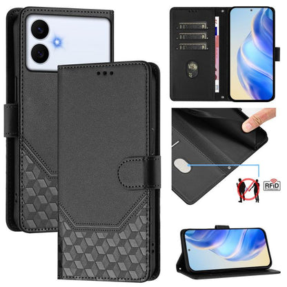 Honeycomb Embossing RFID Leather Phone Case, For Galaxy S26 FE 5G, For Samsung Galaxy S26+ 5G, For Samsung Galaxy S26 Edge 5G, For Samsung Galaxy S26 Ultra 5G