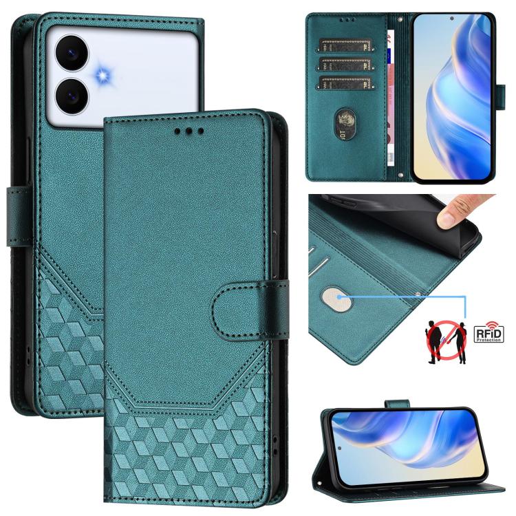 Honeycomb Embossing RFID Leather Phone Case, For Galaxy S26 FE 5G, For Samsung Galaxy S26+ 5G, For Samsung Galaxy S26 Edge 5G, For Samsung Galaxy S26 Ultra 5G