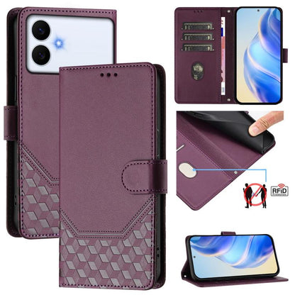 Honeycomb Embossing RFID Leather Phone Case, For Samsung Galaxy S26+ 5G, For Samsung Galaxy S26 Edge 5G, For Samsung Galaxy S26 Ultra 5G, For Samsung Galaxy S26 5G