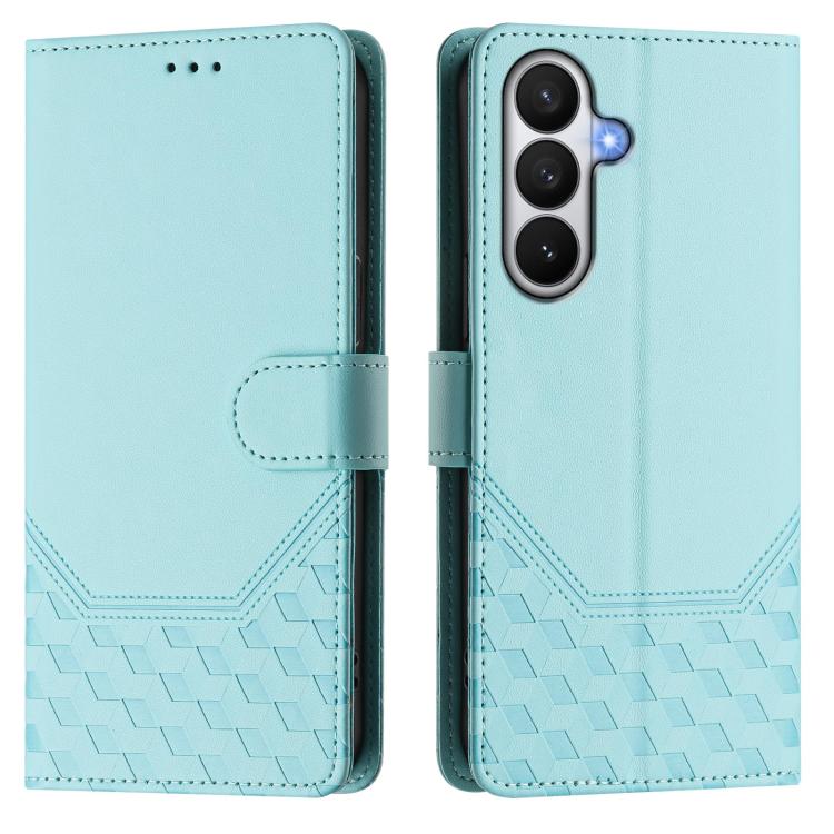 Honeycomb Embossing RFID Leather Phone Case, For Samsung Galaxy S26 5G, For Samsung Galaxy S25 Edge 5G, For Samsung Galaxy S25 5G, For Samsung Galaxy S25+ 5G