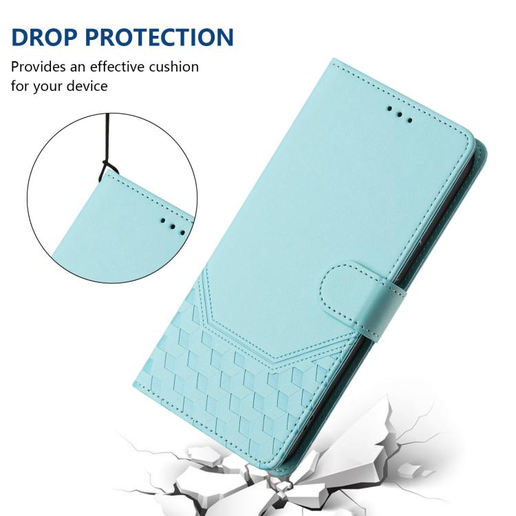 Honeycomb Embossing RFID Leather Phone Case, For Samsung Galaxy S26 5G, For Samsung Galaxy S25 Edge 5G, For Samsung Galaxy S25 5G, For Samsung Galaxy S25+ 5G