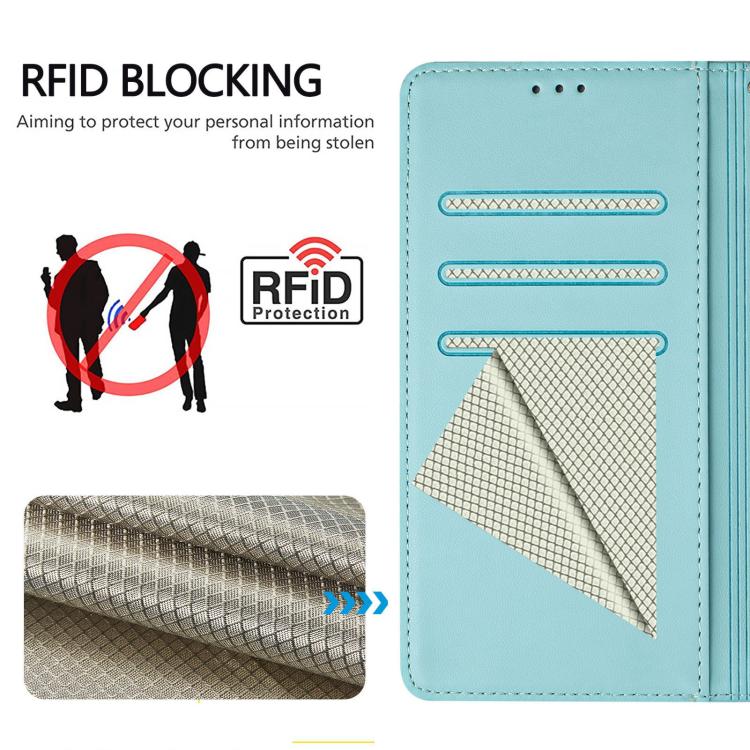 Honeycomb Embossing RFID Leather Phone Case, For Samsung Galaxy S26 5G, For Samsung Galaxy S25 Edge 5G, For Samsung Galaxy S25 5G, For Samsung Galaxy S25+ 5G