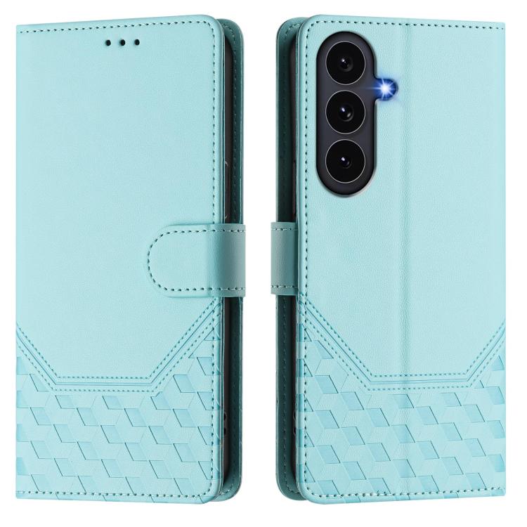 Honeycomb Embossing RFID Leather Phone Case, For Galaxy S26 FE 5G, For Samsung Galaxy S26+ 5G, For Samsung Galaxy S26 Edge 5G, For Samsung Galaxy S26 Ultra 5G