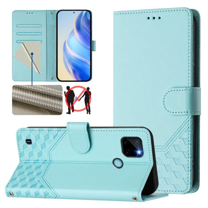 Honeycomb Embossing RFID Leather Phone Case, For Realme 9 Pro+ 5G / 9 4G Global, For Realme GT Neo 3, For Realme 9 Pro 5G Global, For Realme C21Y
