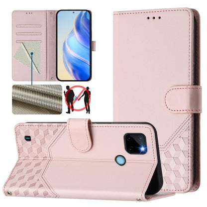 Honeycomb Embossing RFID Leather Phone Case, For Realme 9 Pro+ 5G / 9 4G Global, For Realme GT Neo 3, For Realme 9 Pro 5G Global, For Realme C21Y