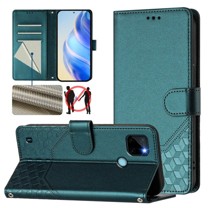 Honeycomb Embossing RFID Leather Phone Case, For Realme 9 Pro+ 5G / 9 4G Global, For Realme GT Neo 3, For Realme 9 Pro 5G Global, For Realme C21Y