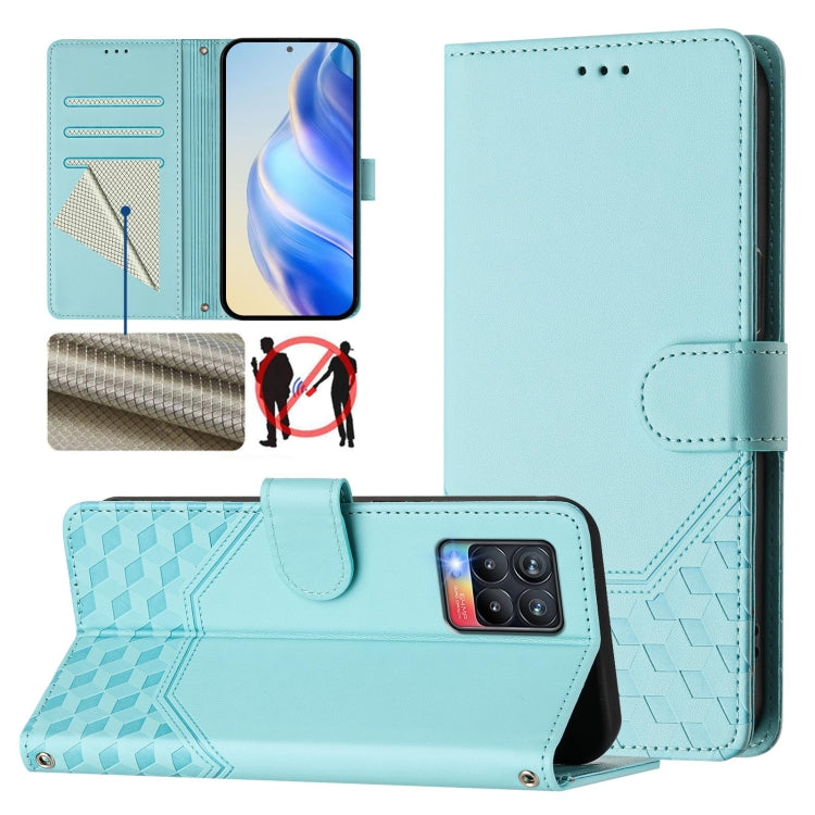 Honeycomb Embossing RFID Leather Phone Case, For Realme C25 / C15 / C12 / C25s, For Realme 8 5G / V13 5G / Q3 5G, For Realme 8 4G / 8 Pro 4G, For Realme GT 5G / GT Neo 5G