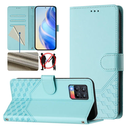 Honeycomb Embossing RFID Leather Phone Case, For Realme C25 / C15 / C12 / C25s, For Realme 8 5G / V13 5G / Q3 5G, For Realme 8 4G / 8 Pro 4G, For Realme GT 5G / GT Neo 5G