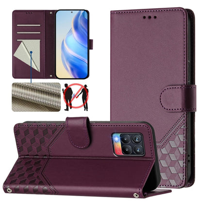 Honeycomb Embossing RFID Leather Phone Case, For Realme C25 / C15 / C12 / C25s, For Realme 8 5G / V13 5G / Q3 5G, For Realme 8 4G / 8 Pro 4G, For Realme GT 5G / GT Neo 5G