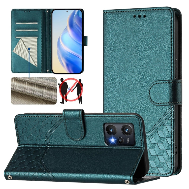 Honeycomb Embossing RFID Leather Phone Case, For Realme 9 Pro+ 5G / 9 4G Global, For Realme GT Neo 3, For Realme 9 Pro 5G Global, For Realme C21Y