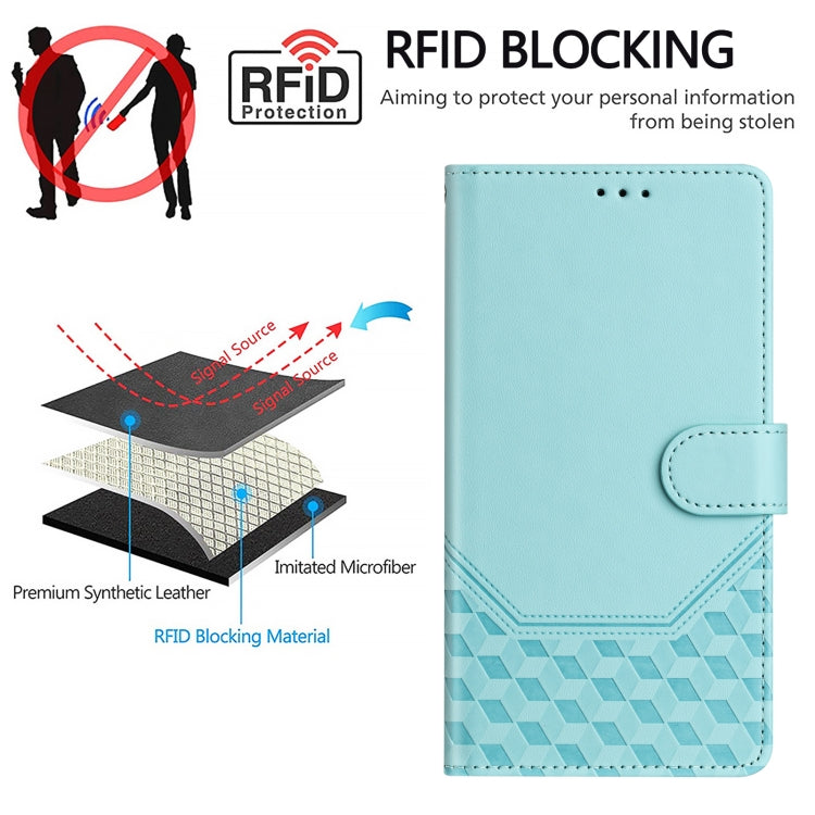Honeycomb Embossing RFID Leather Phone Case, For Realme 10 Pro+ 5G, For Realme 10 4G Global, For Realme C30 4G / C30s / Narzo 50i Prime, For Realme GT Neo 3T