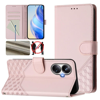 Honeycomb Embossing RFID Leather Phone Case, For Realme 10 Pro+ 5G, For Realme 10 4G Global, For Realme C30 4G / C30s / Narzo 50i Prime, For Realme GT Neo 3T