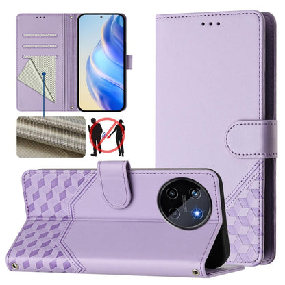 Honeycomb Embossing RFID Leather Phone Case, For Realme 11 4G Global, For Realme GT3  / GT5 240W, For Realme Narzo 60 Pro, For Realme C65 4G Global