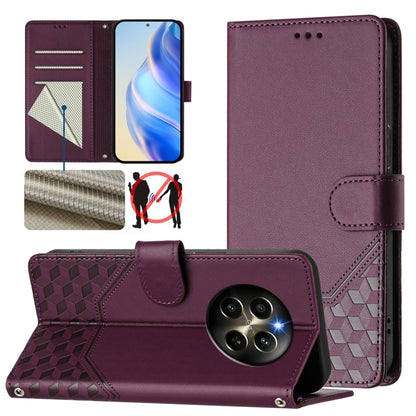 Honeycomb Embossing RFID Leather Phone Case, For Realme Note 50 4G Global / C51 / C53, For Realme 12 Pro 5G / 12 Pro+ 5G Global, For Realme C67 4G Global, For Realme 11 5G Global / 11x 5G / C67 India