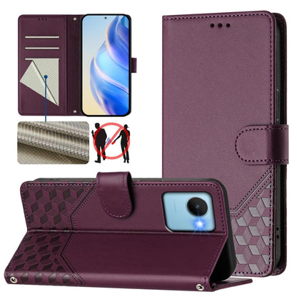 Honeycomb Embossing RFID Leather Phone Case, For Realme 10 Pro+ 5G, For Realme 10 4G Global, For Realme C30 4G / C30s / Narzo 50i Prime, For Realme GT Neo 3T
