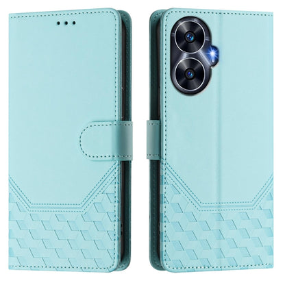 Honeycomb Embossing RFID Leather Phone Case, For Realme C55 4G Global / Narzo N55, For Realme C33 Global, For Realme 10T 5G / 10S 5G / 9i India, For Realme 10 Pro 5G