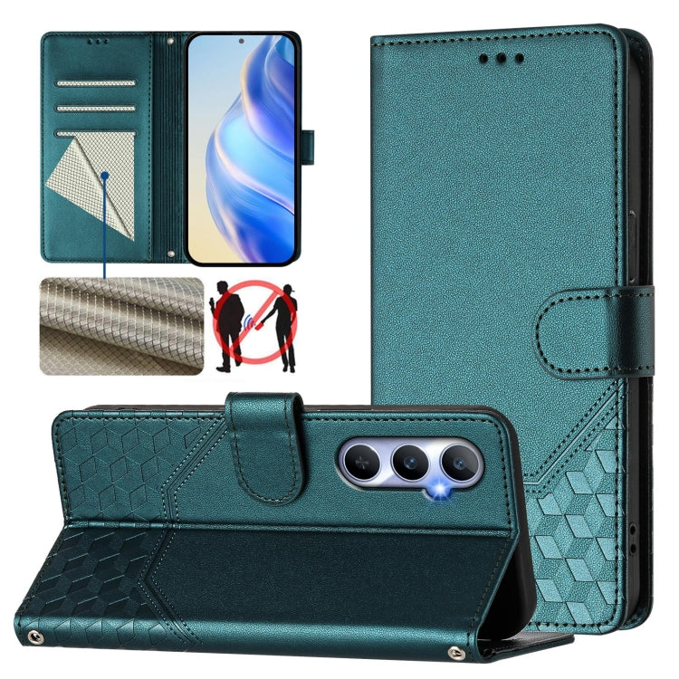 Honeycomb Embossing RFID Leather Phone Case, For Realme 11 4G Global, For Realme GT3  / GT5 240W, For Realme Narzo 60 Pro, For Realme C65 4G Global