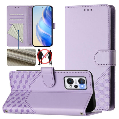 Honeycomb Embossing RFID Leather Phone Case, For Realme 10 Pro+ 5G, For Realme 10 4G Global, For Realme C30 4G / C30s / Narzo 50i Prime, For Realme GT Neo 3T