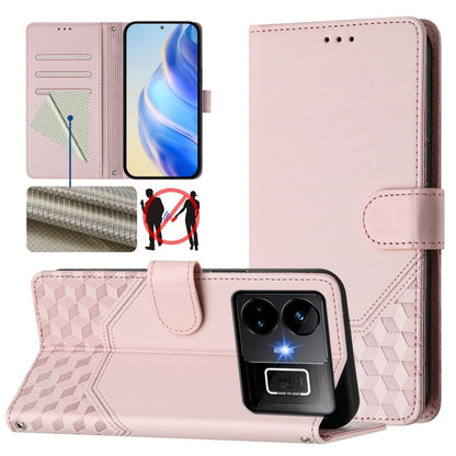 Honeycomb Embossing RFID Leather Phone Case, For Realme 11 4G Global, For Realme GT3  / GT5 240W, For Realme Narzo 60 Pro, For Realme C65 4G Global