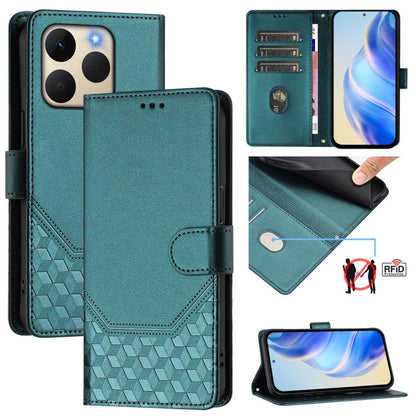 Honeycomb Embossing RFID Leather Phone Case, For Realme P4 5G, For Realme 15T 5G Global, For Realme 15 / 15 Pro 5G Global, For Realme C71 4G Global
