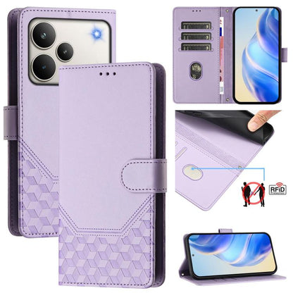 Honeycomb Embossing RFID Leather Phone Case, For Realme 16 Pro 5G Global, For Realme C71 4G India / Note 70 4G, For Realme C85 5G / 15x 5G India, For Realme P4 Pro 5G