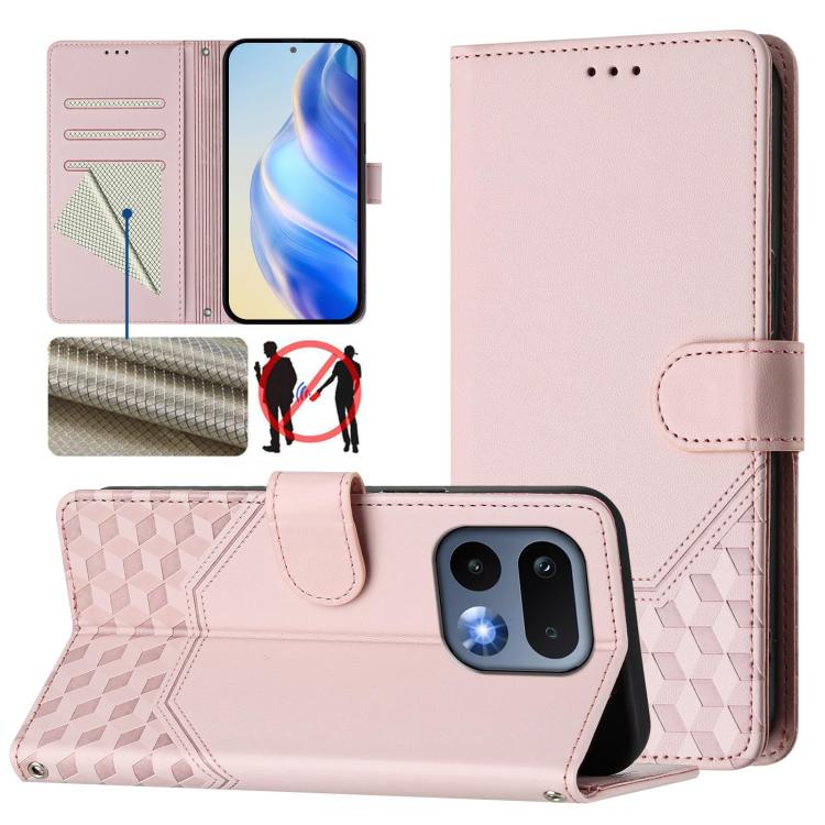 Honeycomb Embossing RFID Leather Phone Case, For Realme 16 Pro 5G Global, For Realme C71 4G India / Note 70 4G, For Realme C85 5G / 15x 5G India, For Realme P4 Pro 5G
