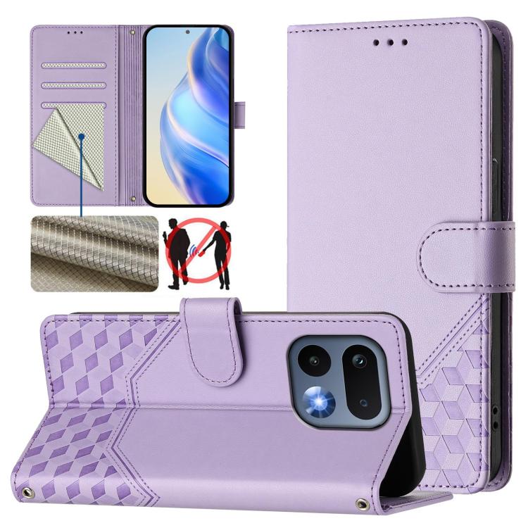Honeycomb Embossing RFID Leather Phone Case, For Realme 16 Pro 5G Global, For Realme C71 4G India / Note 70 4G, For Realme C85 5G / 15x 5G India, For Realme P4 Pro 5G