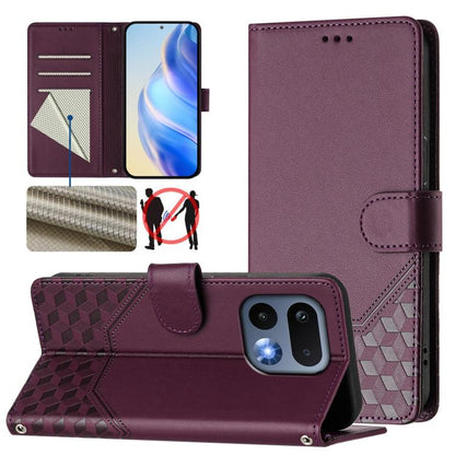 Honeycomb Embossing RFID Leather Phone Case, For Realme 16 Pro 5G Global, For Realme C71 4G India / Note 70 4G, For Realme C85 5G / 15x 5G India, For Realme P4 Pro 5G