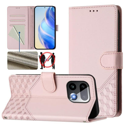 Honeycomb Embossing RFID Leather Phone Case, For Realme Note 80 4G Global, For Realme C83 5G India, For Realme 16 5G Global, For Realme 16 Pro+ 5G Global
