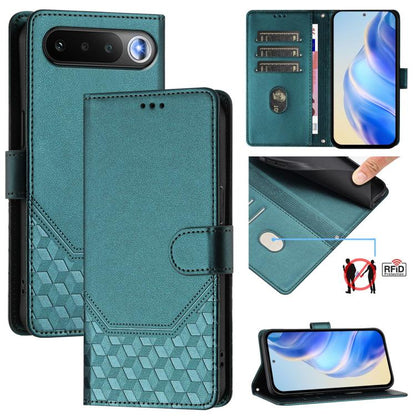 Honeycomb Embossing RFID Leather Phone Case, For Realme Note 80 4G Global, For Realme C83 5G India, For Realme 16 5G Global, For Realme 16 Pro+ 5G Global