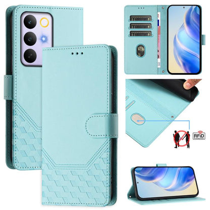 Honeycomb Embossing RFID Leather Phone Case, For Realme Note 80 4G Global, For Realme C83 5G India, For Realme 16 5G Global, For Realme 16 Pro+ 5G Global