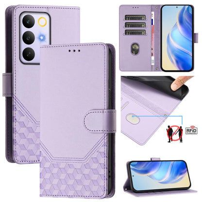 Honeycomb Embossing RFID Leather Phone Case, For Realme Note 80 4G Global, For Realme C83 5G India, For Realme 16 5G Global, For Realme 16 Pro+ 5G Global