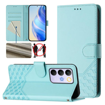 Honeycomb Embossing RFID Leather Phone Case, For Realme P4x 5G / OnePlus Nord CE6 Lite, For Realme 16T 5G Global, For Realme C100 5G, For Realme P4 Power 5G