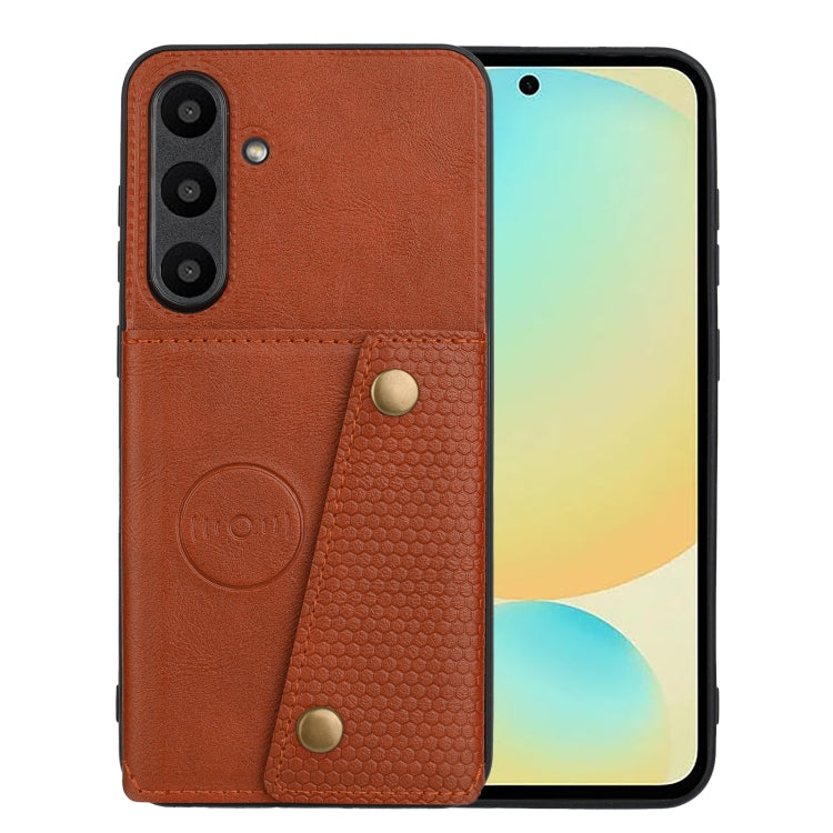 Double Buckle Card Slots Magnetic Phone Case, For Samsung Galaxy S25 Ultra 5G, For Samsung Galaxy S24 FE 5G