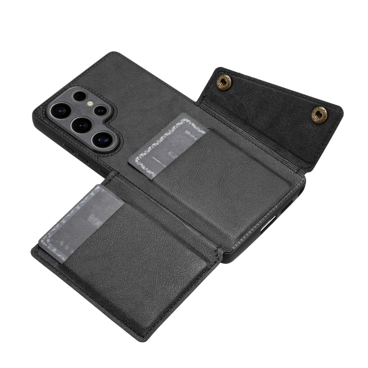 Double Buckle Card Slots Magnetic Phone Case, For Samsung Galaxy S25 Ultra 5G, For Samsung Galaxy S24 FE 5G