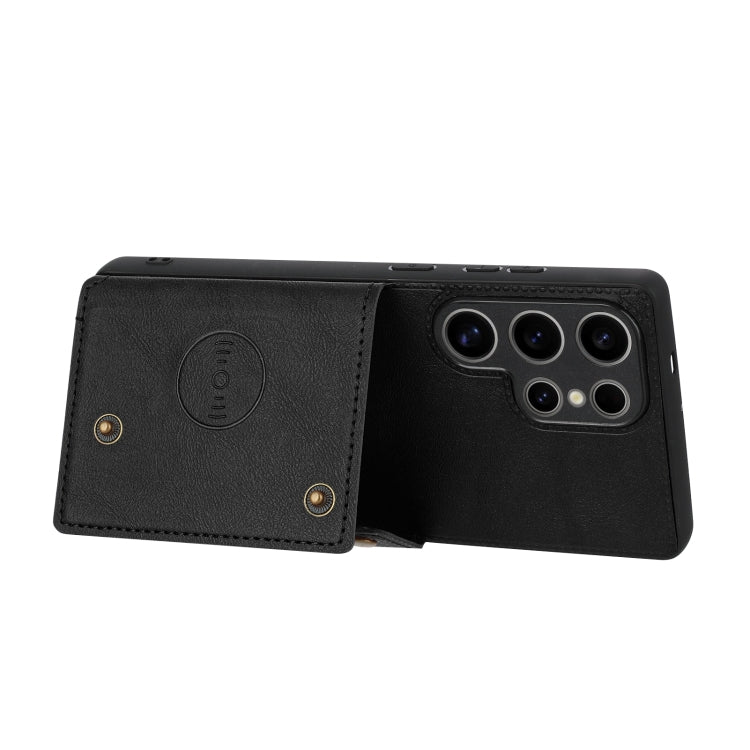 Double Buckle Card Slots Magnetic Phone Case, For Samsung Galaxy S25 Ultra 5G, For Samsung Galaxy S24 FE 5G